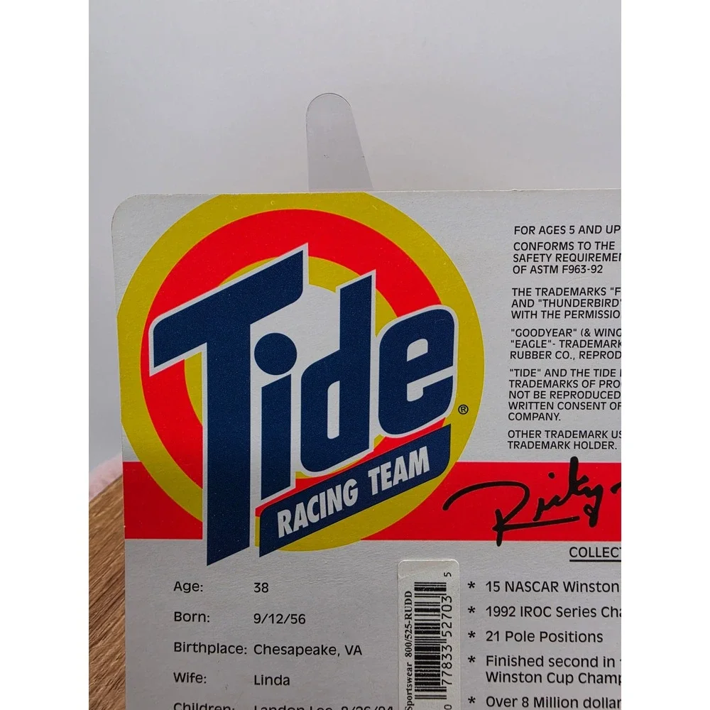 Racing Champions Ricky Rudd 1995 Tide Racing Team 1:64 Die-Cast Car 1995 Nascar